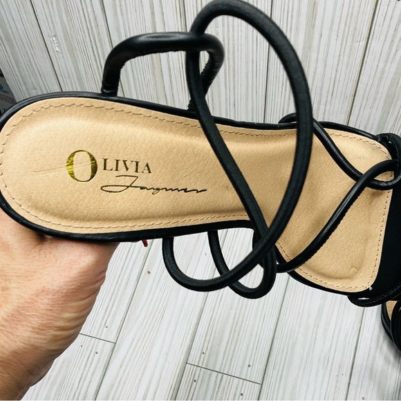 690-Olivia Ferragamo Women's Shoe Square Toe Strap Slingback Strappy Open Toe - Picture 3 of 8